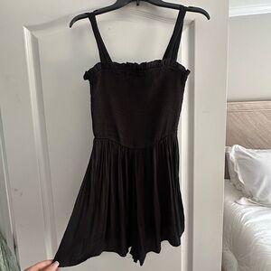 TEEG Black Ruffled Romper